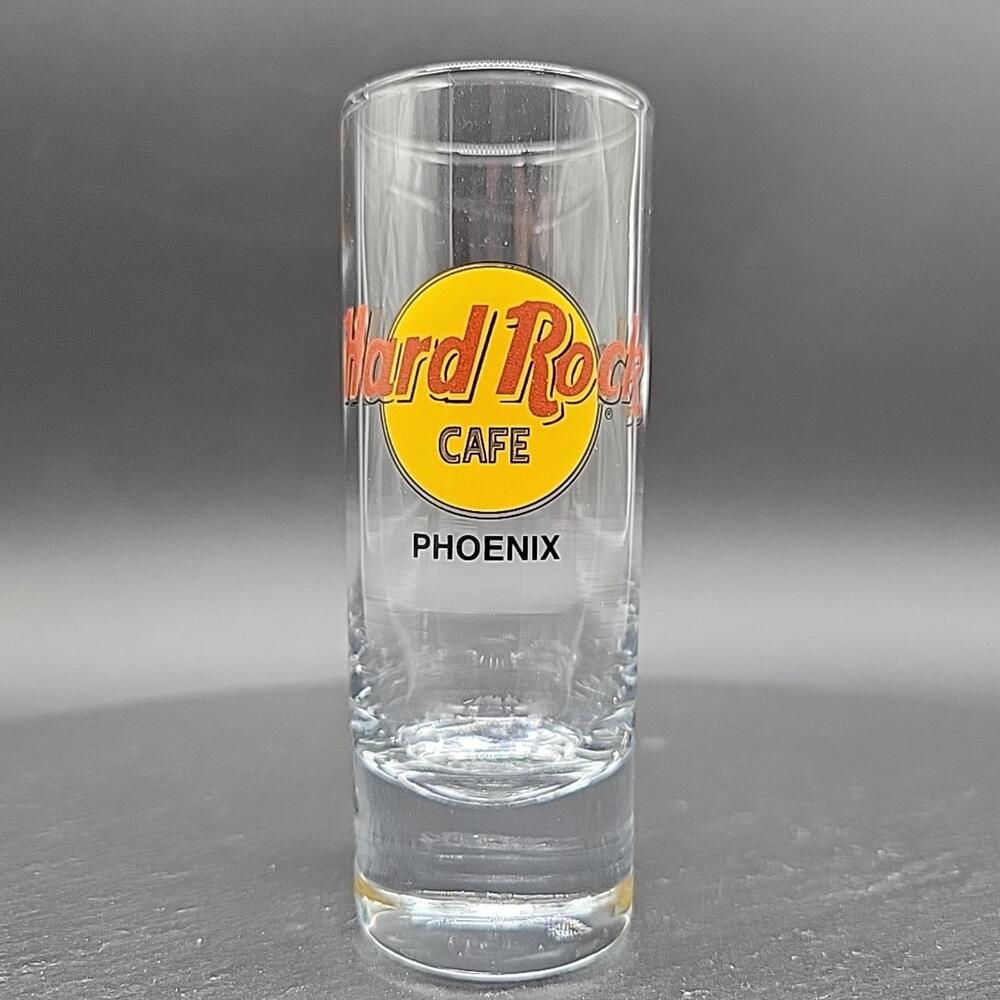Phoenix - Hard Rock Cafe Shot Glass 4" Tall - Arizona, Black Letters